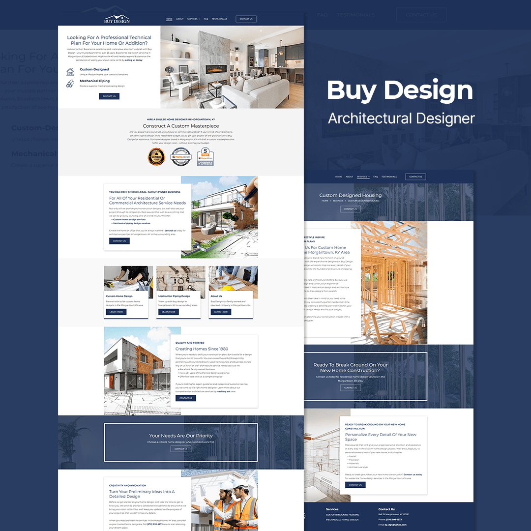 Buy Design — Architectural Designer website design
