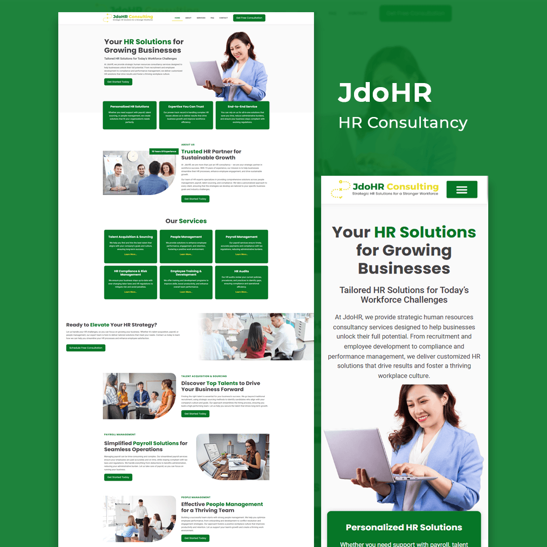 JdoHR Consulting — HR Consultancy website design